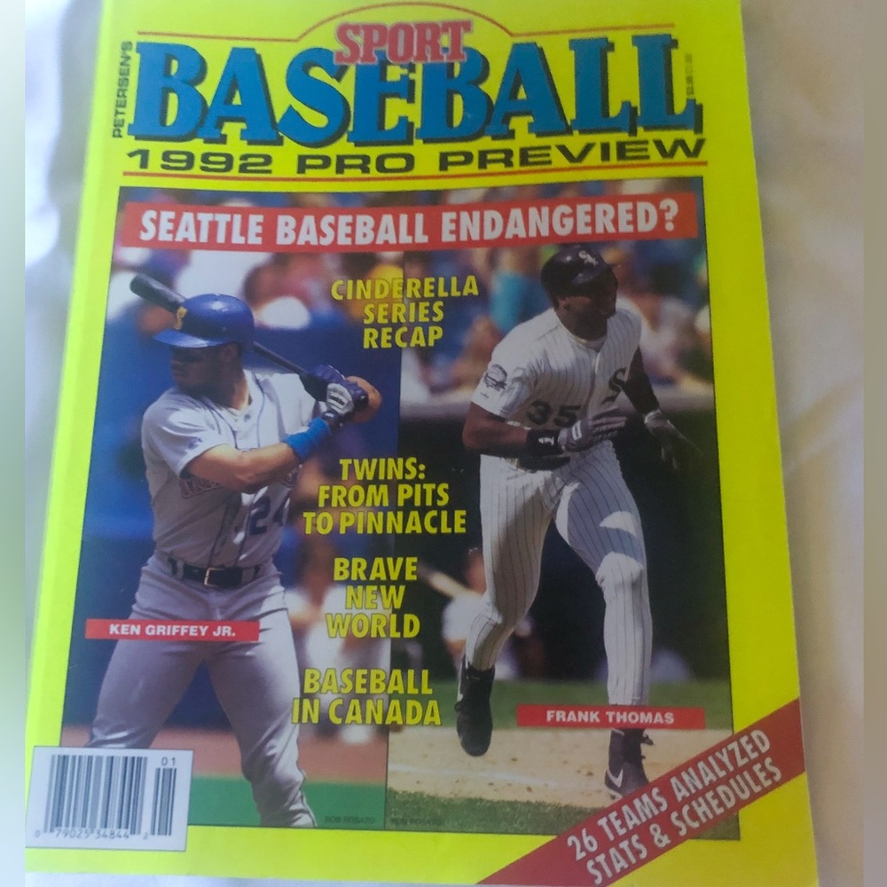 1992 Sport Baseball Pro preview Ken Griffey jr & Frank Thomas